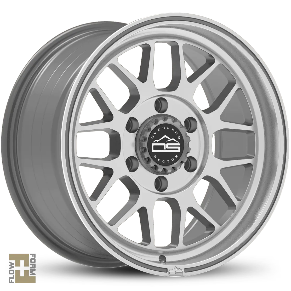 Overland Sector Hyperdrive Flow Formed 17X8.5 +25 5X108/5X114.3 73.1Mm Gloss Gun Metal/Machined Face 1