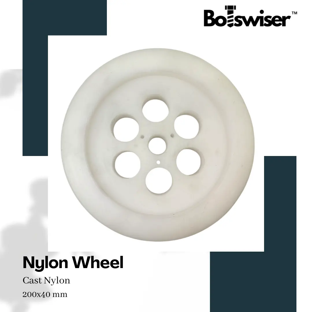 200Mm Cast Nylon Heavy Duty Robot Wheel 200X40mm 3