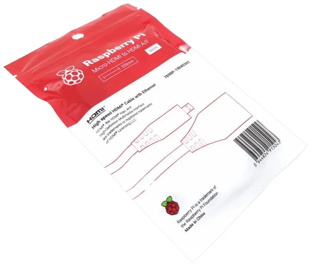 Raspberry Pi Official Micro Hdmi To Hdmi A/F Cable 2