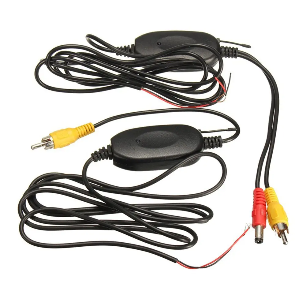 2.4G Wireless Color Video Transmitter & Receiver 1.5M For Car Rear Backup Front View Camera Vehicle Monitors 1