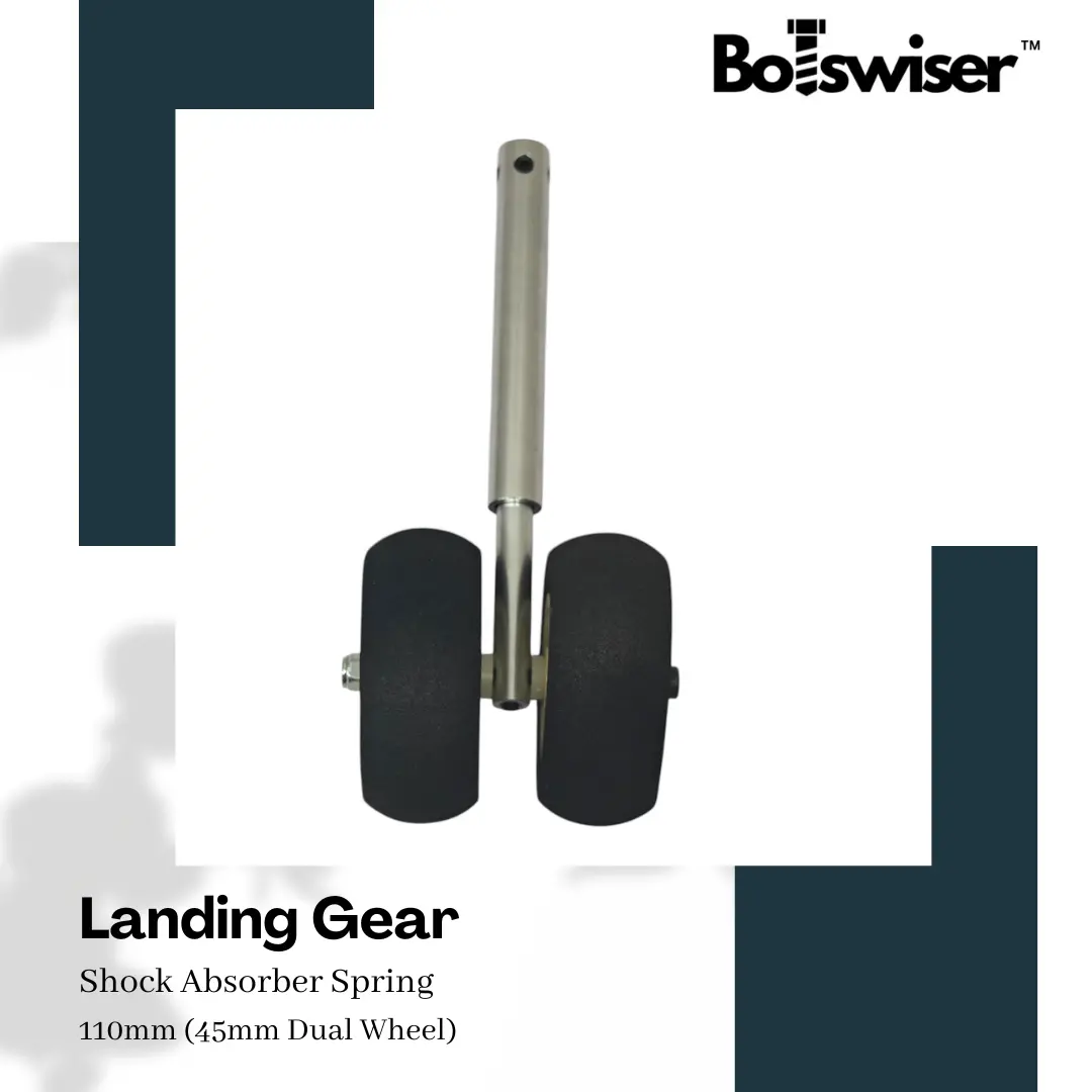 110Mm Shock Absorber Spring Landing Gear For Rc Airplane Gear With Dual 45Mm Wheel 1