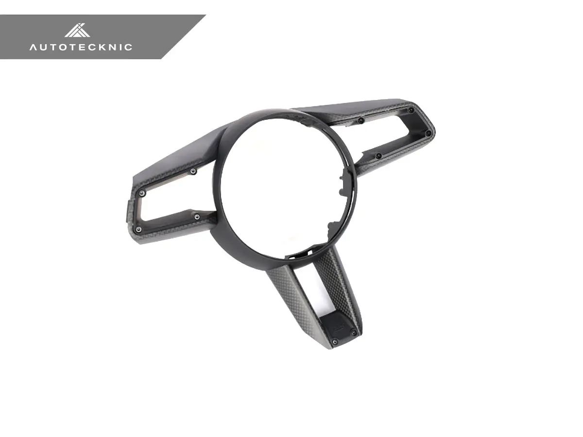 Autotecknic Carbon Fiber Steering Wheel Trim - Porsche 992 Models 1