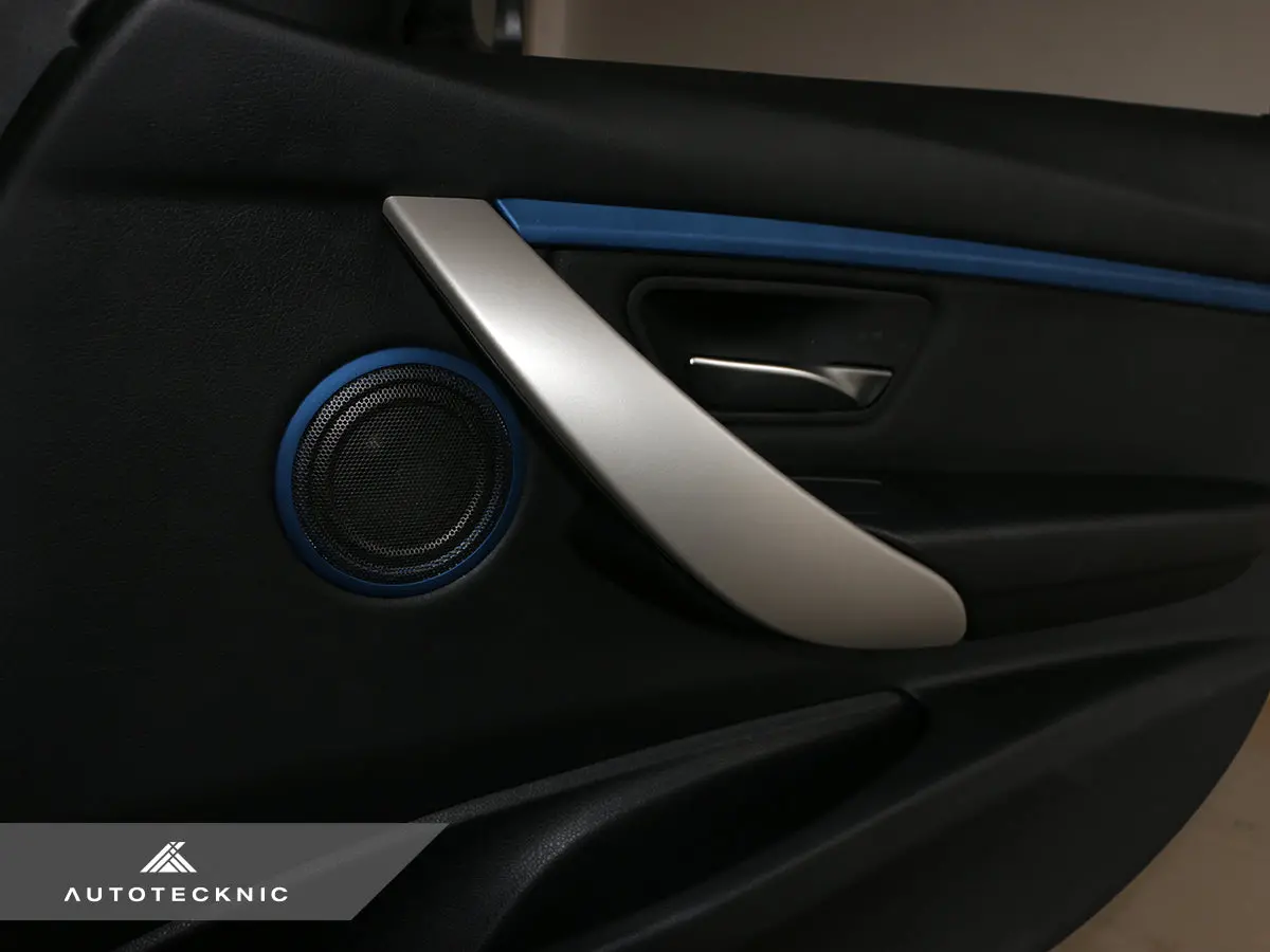 Autotecknic Door Panel Speaker Mesh Cover Set - Bmw F-Chassis 2