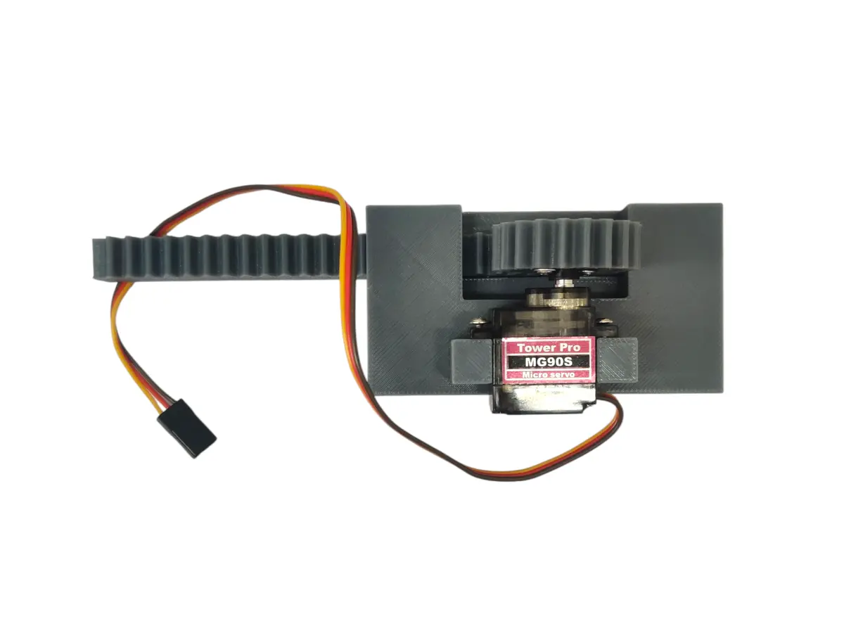 Rack And Gear Linear Slide With Mg90 All Metal Gear Servo 1