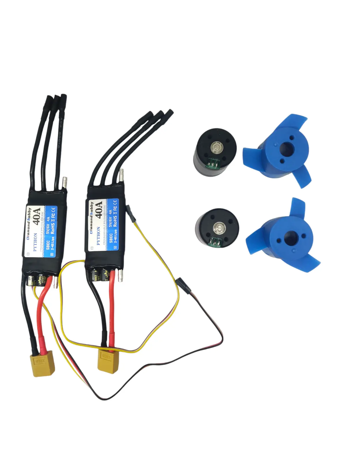 D2216 500Kv 12-16V 87W Brushless Motor With Esc, Waterproof, Underwater 200M, For Rov, Unmanned Ship, Underwater ( Pack Of 2 Motors Cw , Ccw And 2 40A Esc) 2