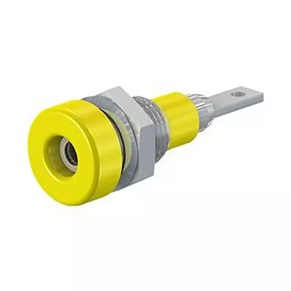 2Mm Banana Socket Female Panel Mount Type - Yellow 1