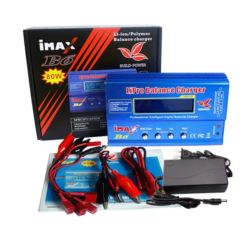 Imax B6 80W 6A Professional Li-Ion / Polymer Balance Charger / Discharger 1-6 Cells With Dc 5A 12V 60W Ac Adapter 1