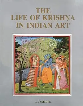 The Life Of Krishna In Indian Art By P. Banerjee (Hardcover) Old Book 1