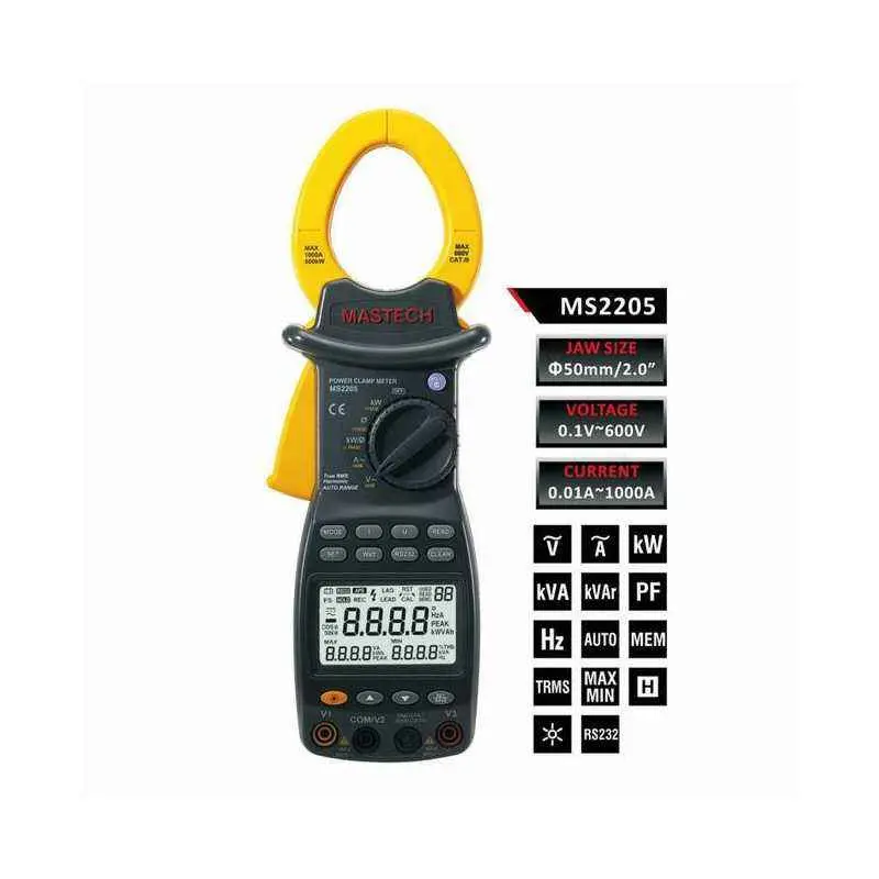 Mastech Ms2205 Display Daul Lcd Digital Power Clamp Meter 1
