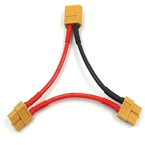 Xt60 Male To Female Series Connector Cable 15Cm (1 Xt60 Male To 2 Xt60 Female) 1