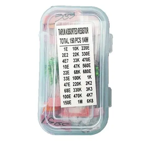 1/4 W Resistor Box Assorted 150 Pcs 1