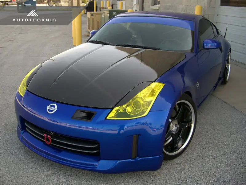 Autotecknic Carbon Fiber Headlight Trim Set - Nissan 350Z 2