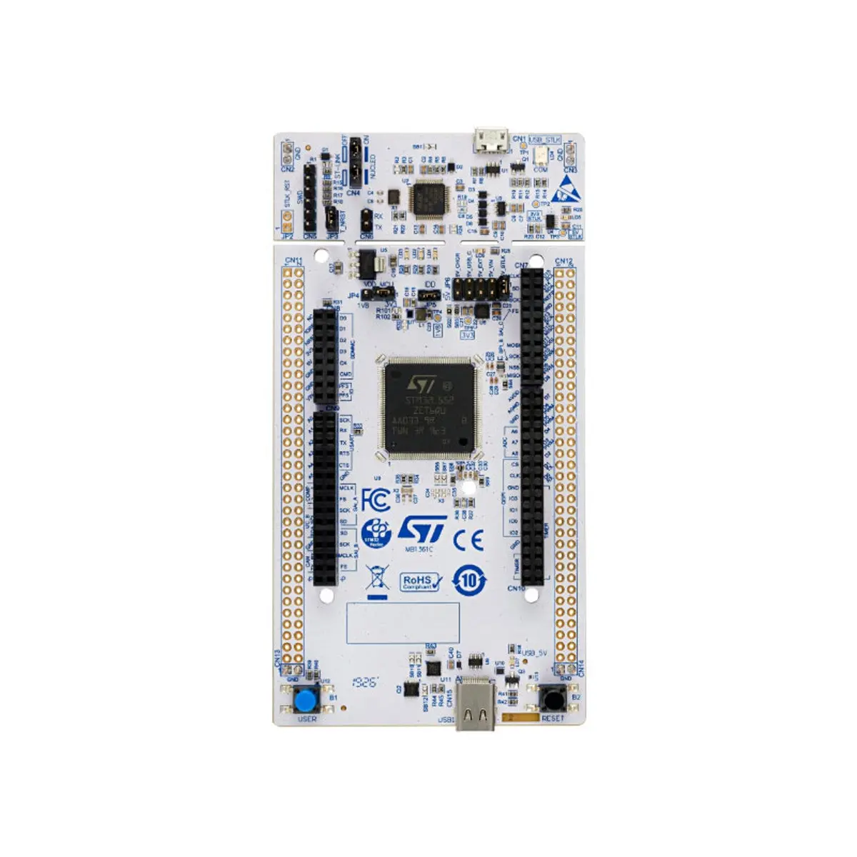 Stmicroelectronics Nucleo-L552ze-Q - Stm32 Nucleo-144 Stm32l552ze Board, Smps Arduino St Zio/Morpho Connectivity 1