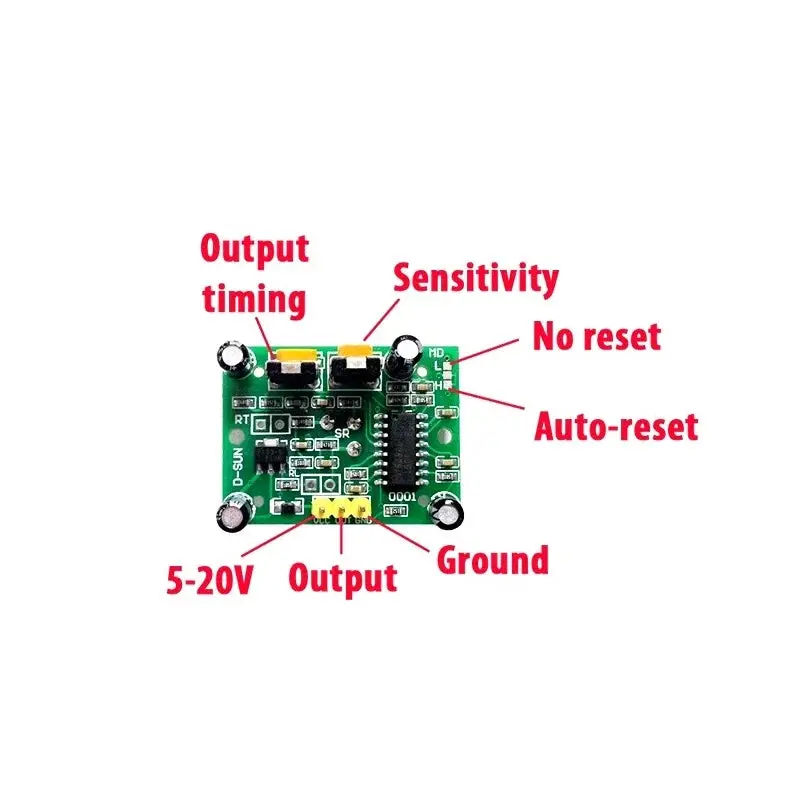 Pir Motion Detector Sensor Module Hc-Sr501 2