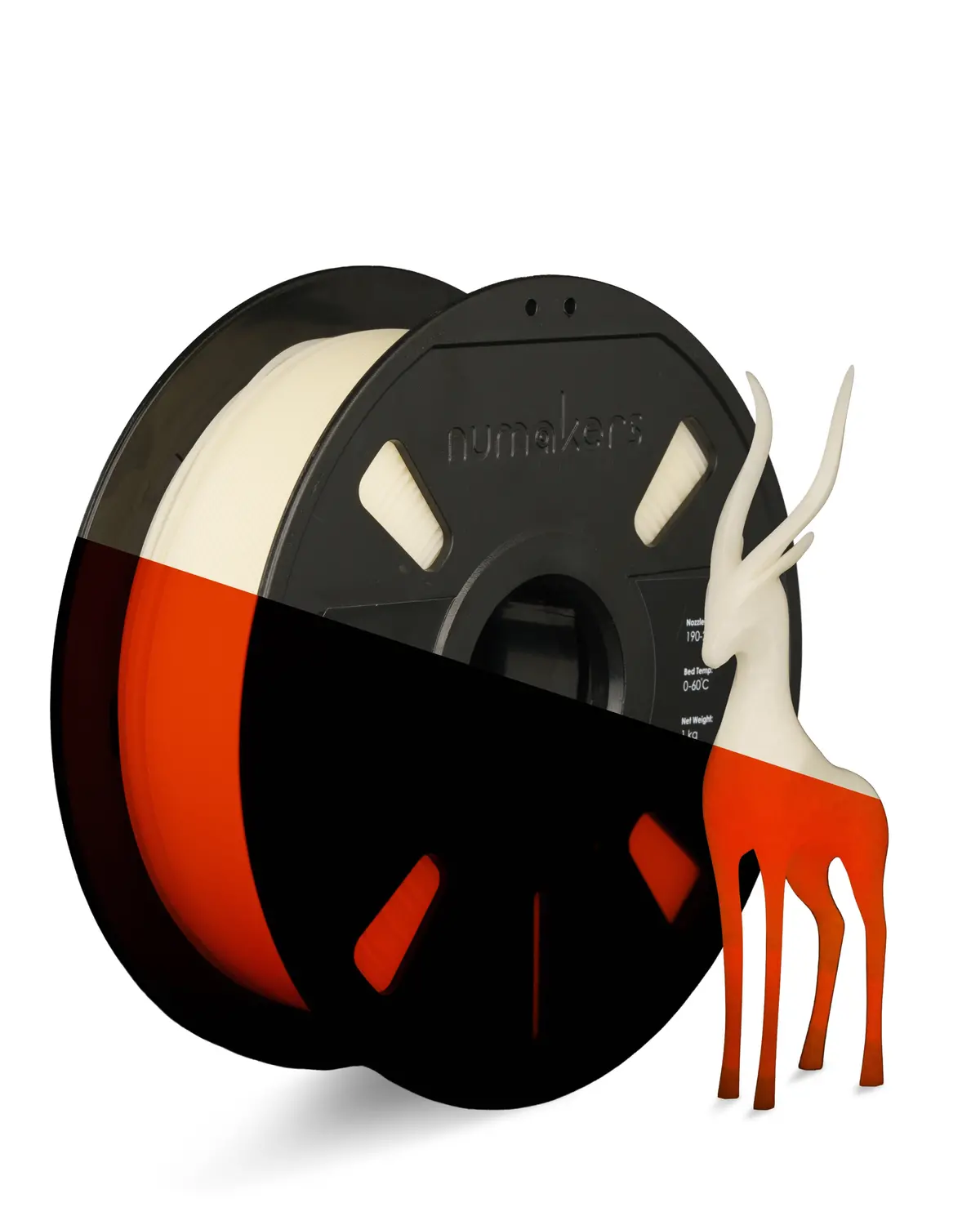 Numakers Pla Glow In The Dark - Orange– 1.75 Mm / 1 Kg 1