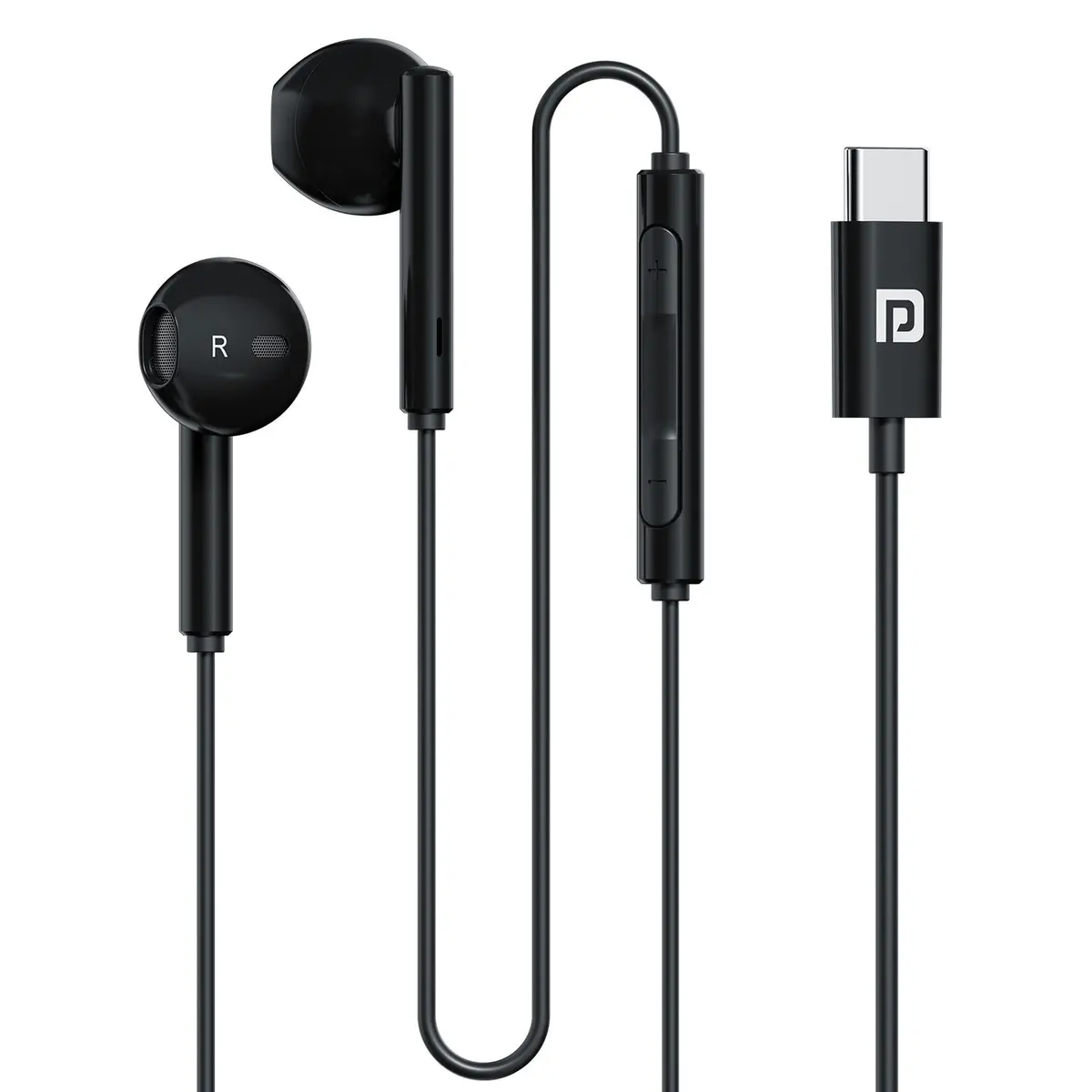 Portronics Por 2148 Conch Theta C In Ear Type C Wired Earphones (Black) 1