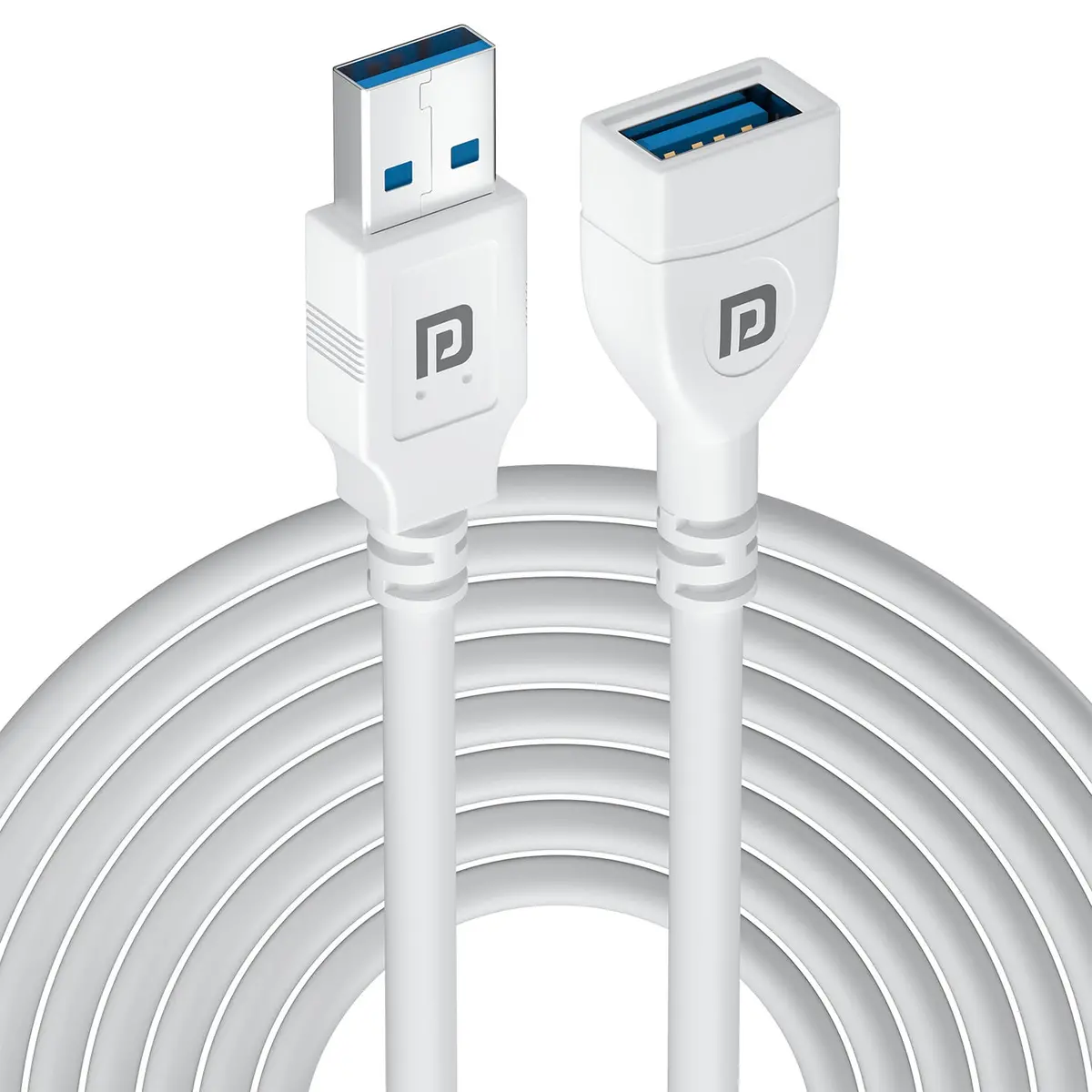 Portronics Por-2976 Uniconnect, 1.5M Usb Extension Cable, Durable Usb Type-A Male To Female Cable, Data Transfer & Charging, Compatible With Laptops, Pcs, Printers & More(White) 1