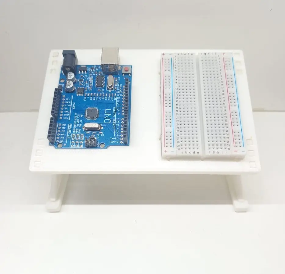 Prototyping Table (3D Printed) With Arduino Uno Smd & 400 Point Breadboard 1