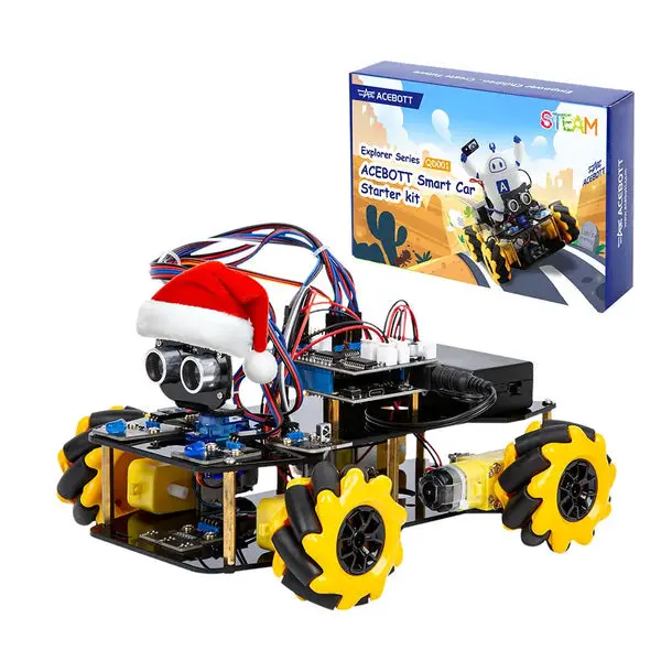 Acebott Qd001 Esp32 4Wd Smart Car With Mecanum Wheel Camera Wifi Stem Steam Programming Smart Robot Car Kit 1
