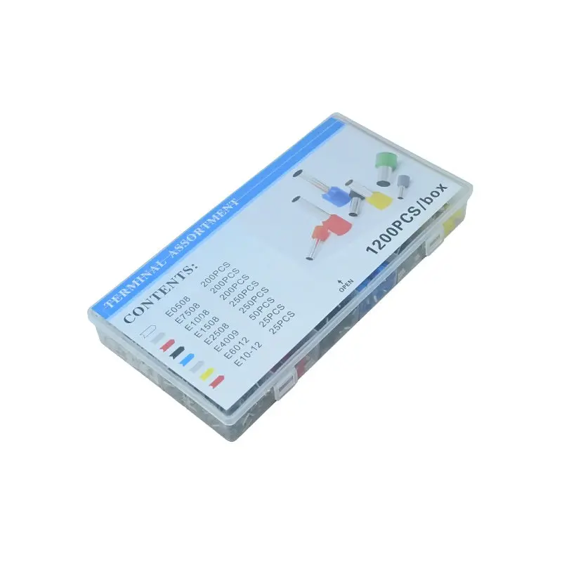 1200Pcs Insulated Wire Crimp Terminals Quick Connectors Wiring Spade Cold-Pressed Electrical Terminals Assortment Kit 1