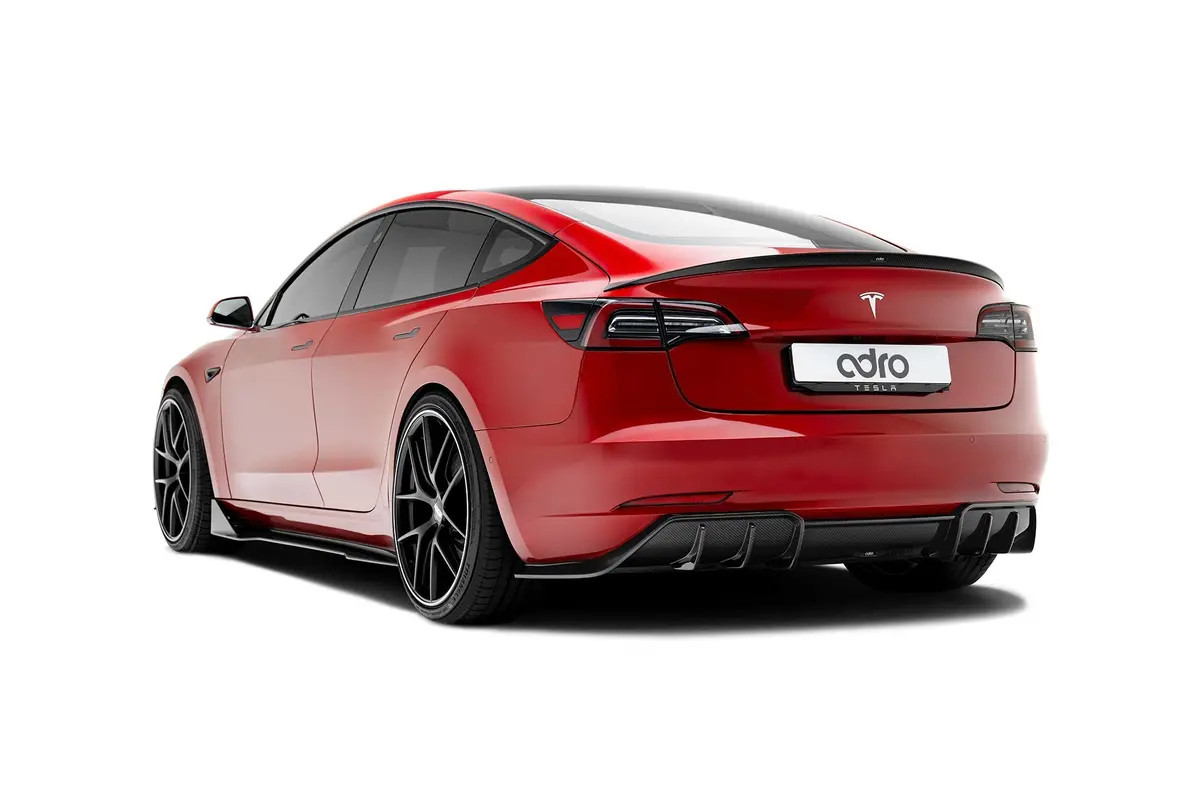 Tesla Model 3 Premium Prepreg Carbon Fiber Rear Diffuser 2