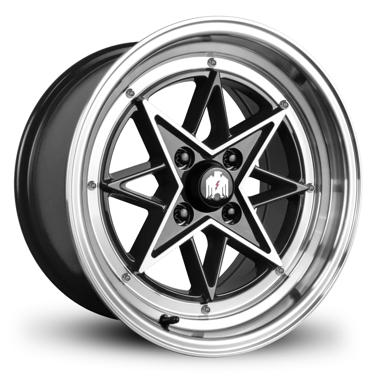 Klassik Rader Rs-L 15X8 +25 4X100mm Gloss Black/Machined Face&Lip 1