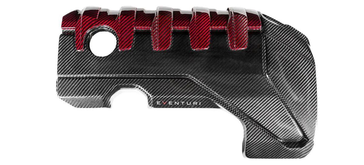Eventuri Carbon Fibre Black And Red Engine Cover - Rs3 Gen 2 / Ttrs 8S / Rs3 8Y 1
