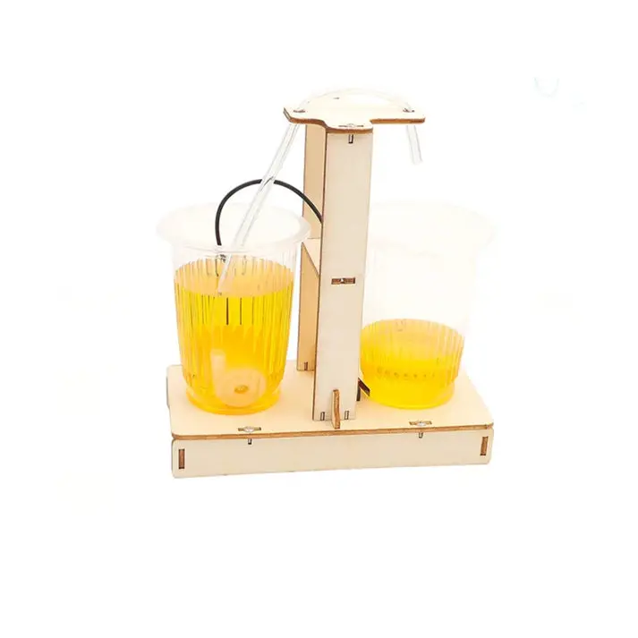 Diy Drinking Fountain Stem Kit Diy Water Dispenser Puzzle Pack Stem Toy Science Education Set For School Projects Educational Kids Learning Wooden Toy (M-18) 1