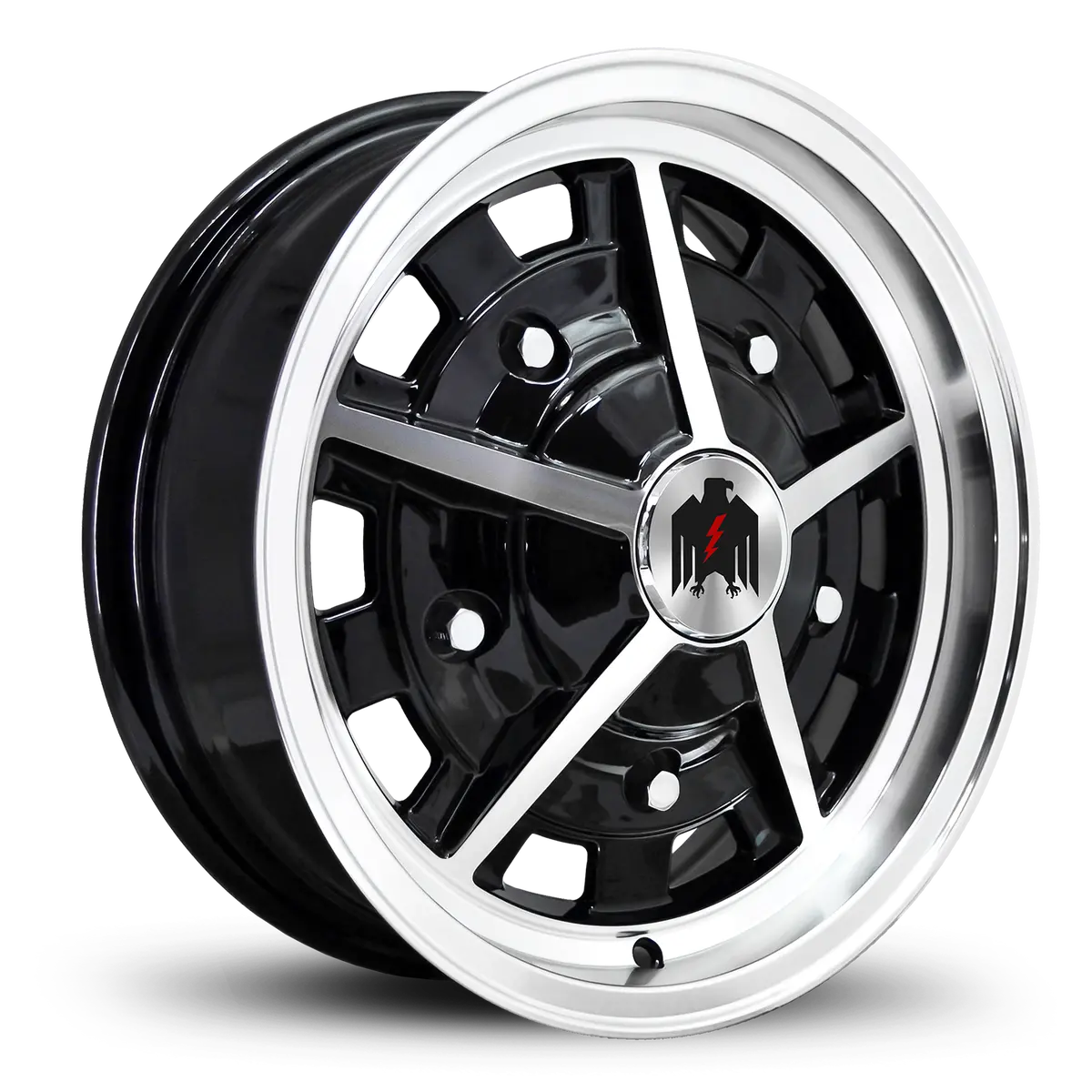 Klassik Rader Rally 15X6.5 +14 5X205mm Gloss Black/Machined Face&Lip 1