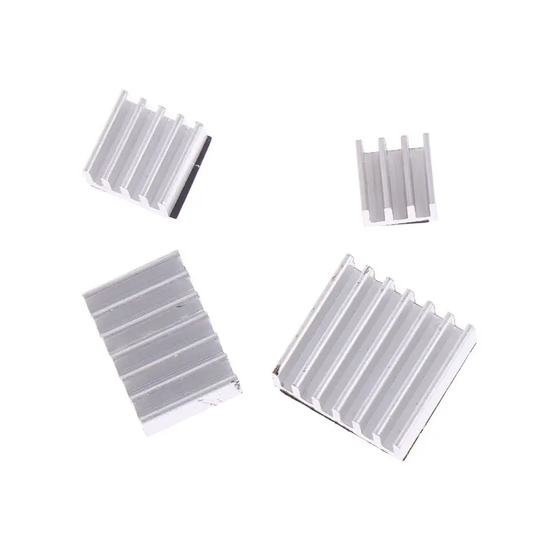 Aluminum Heat Sink Set Silver For Official Raspberry Pi 4B 4 In 1 1