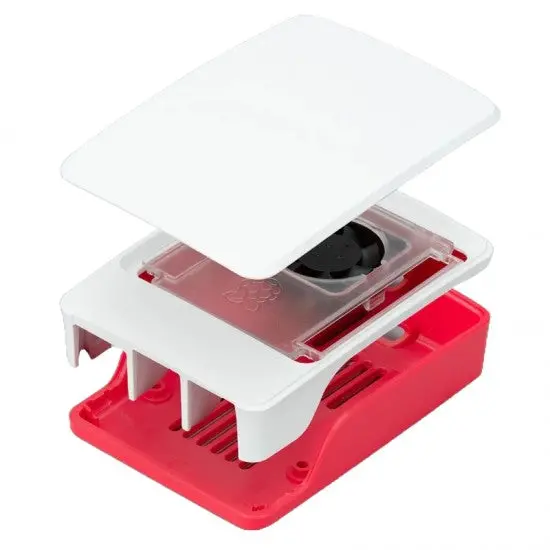 Official Raspberry Pi 5 Case With Fan Red & White 1