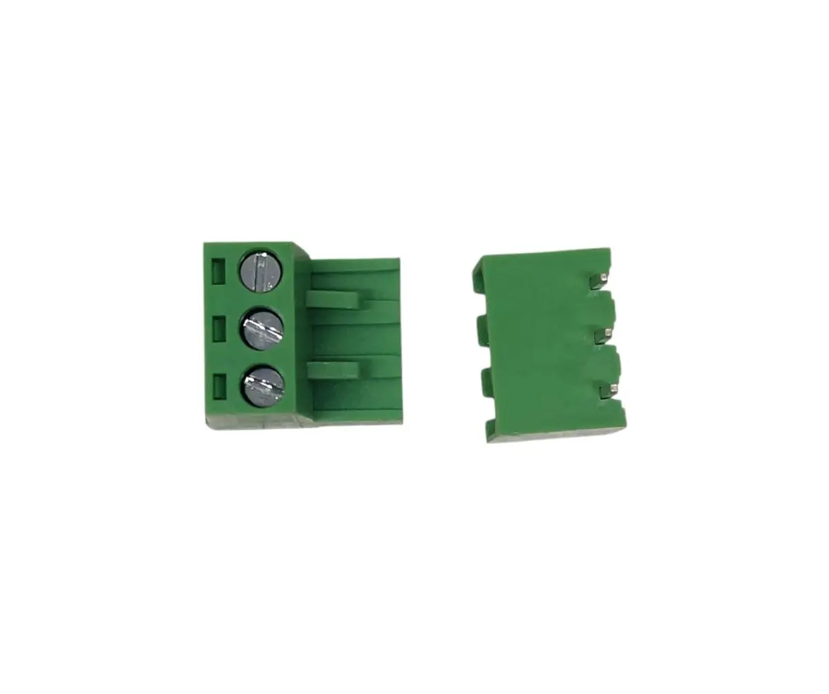 3 Pin Right Angle Male Female Plug-In Screw Terminal Block Connector Pbt (1 Pair) 2