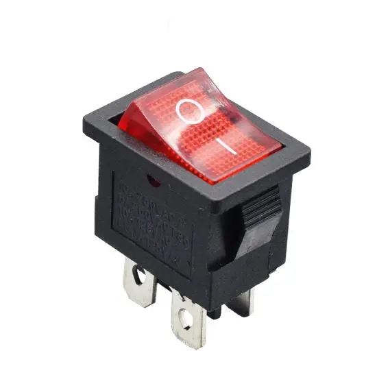 Rocker Switch With Led 4 Pin Panel Mount  On Off Switch 10A/125V, 6A/250V Ac 1