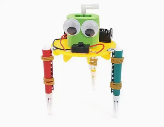 Diy Children Creative 3 In 1 Doodling Graffiti Robot Electrical Auto Drawing Machine 1