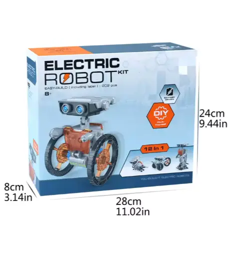 Diy 12 In 1 Educational Building Science Experiment Set Electric Robot Car Kit Toy For Kids Science Experiment 1
