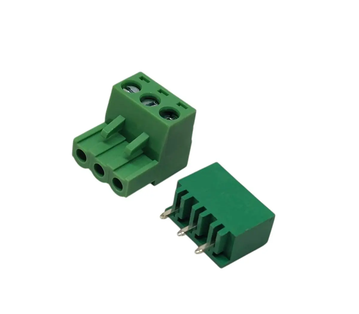 3 Pin Staraight Male Female Plug-In Screw Terminal Block Connector Pbt (1 Pair) 1