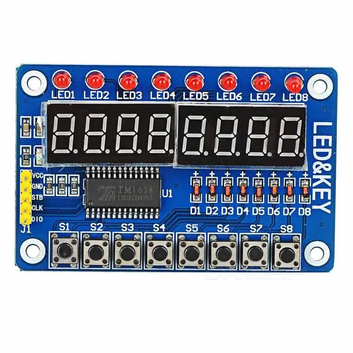 Tm1638 8-Bit Button Digital Led Display Module 1