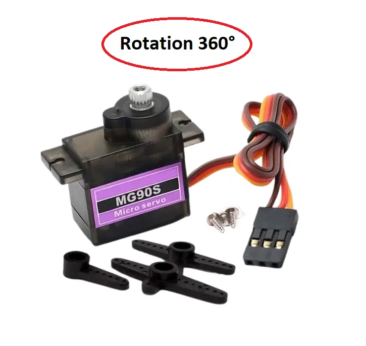 (360) Towerpro Mg90s Micro Digital Servo Motor (360° Continuous Rotation) 1