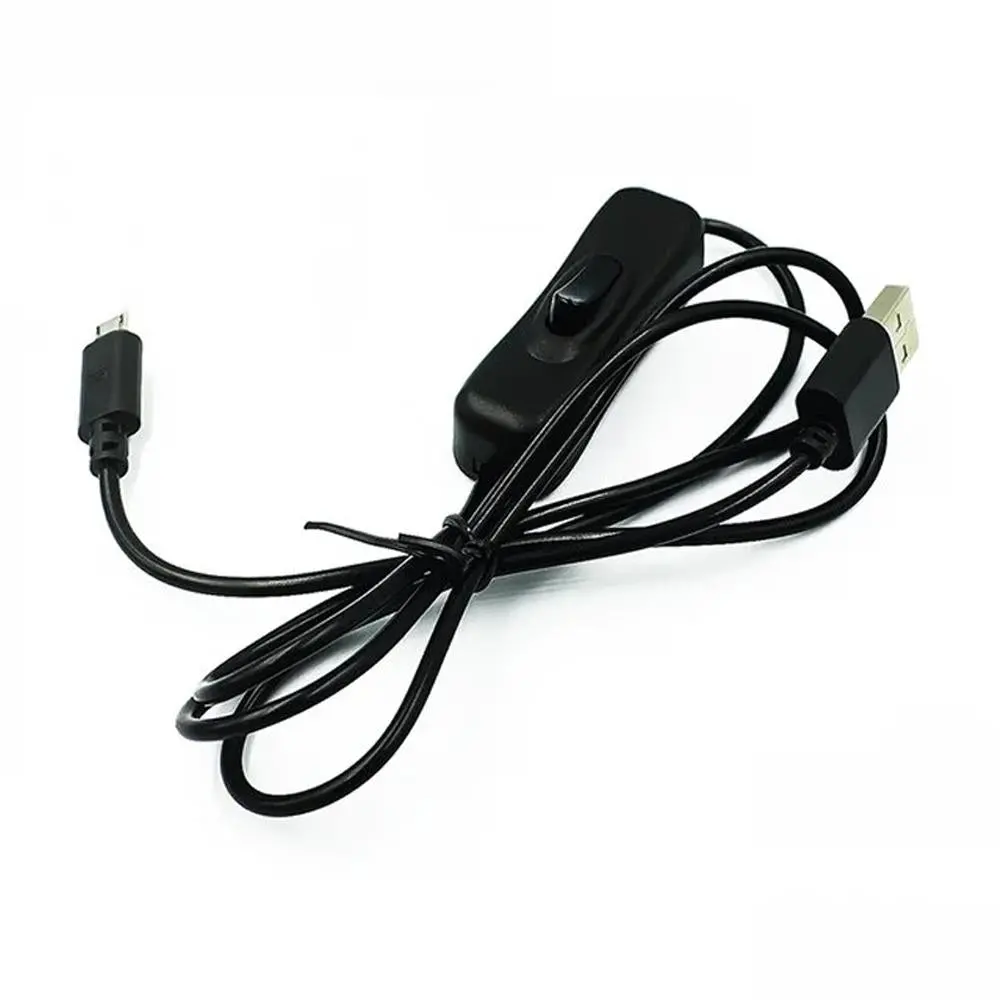 Usb To Micro Usb Cable 1.5 Meters With On/Off Switch Power Control For Raspberry Pi ( Black) 1