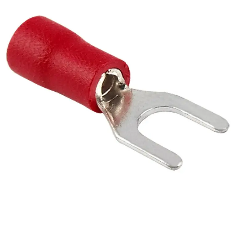 Fork Terminal 1.25-4 (0.5-1.5Sqmm) Insulated Crimp Spade Battery Connector U Type Thimbal (1 Pc) 1