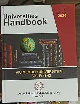 Universities Handbook : Aiu Member Universities  By Association Of Indian Universities : 4 Volumes Set (Hardcover) 1