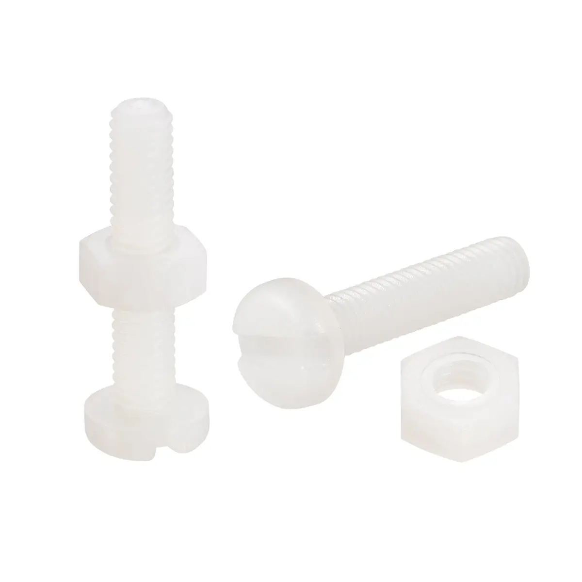 M3x8mm Nylon Screw With Nut (Pack Of 10 Pair) 1