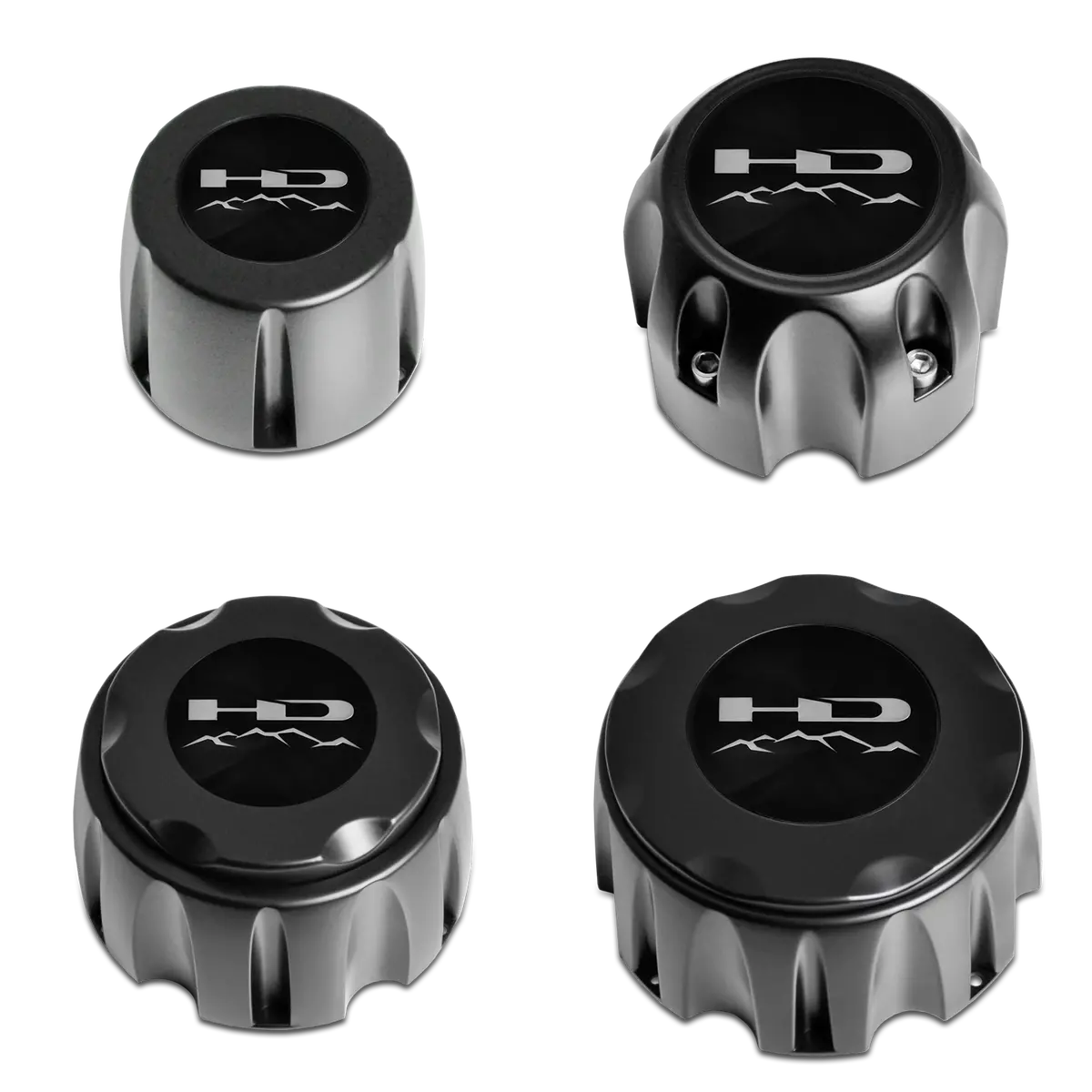 Hd Off-Road - V1 Satin Black Standard Off-Road Truck Wheel Center Caps 1