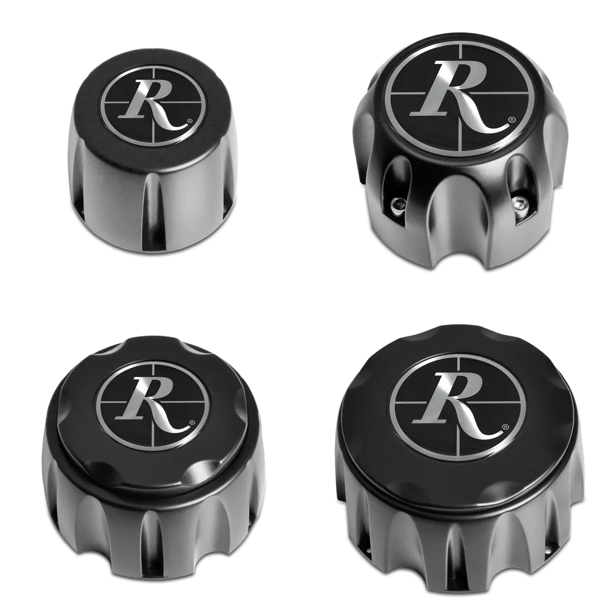 Remington Off-Road - V1 Satin Black Standard Off-Road Truck Wheel Center Caps 1