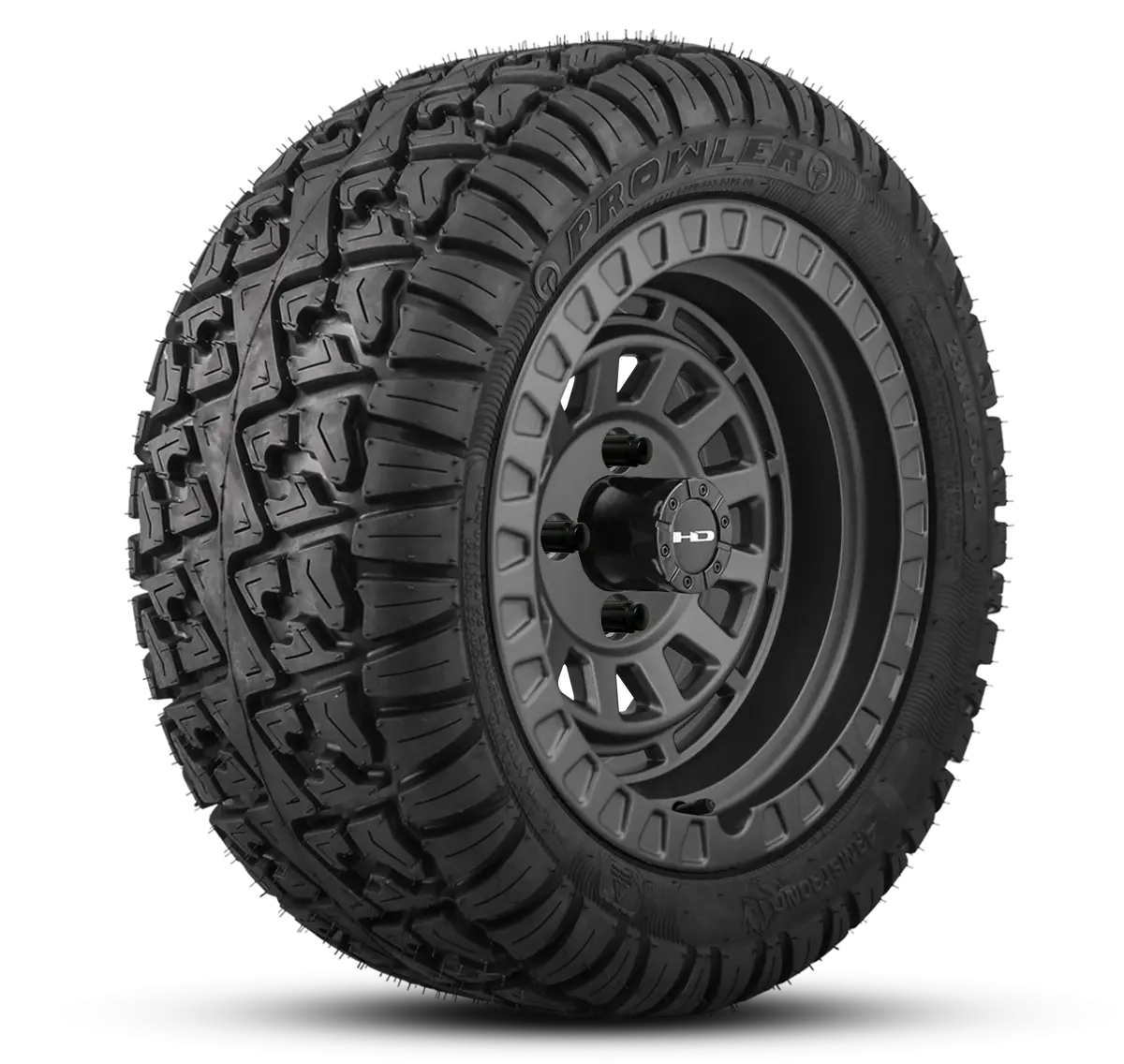 Hd Golf Wheel & Tire Package ( 1Pc ) 14X7.0 Venture All Satin Grey W ( 1Pc ) 23 Inch A/T Tire 1