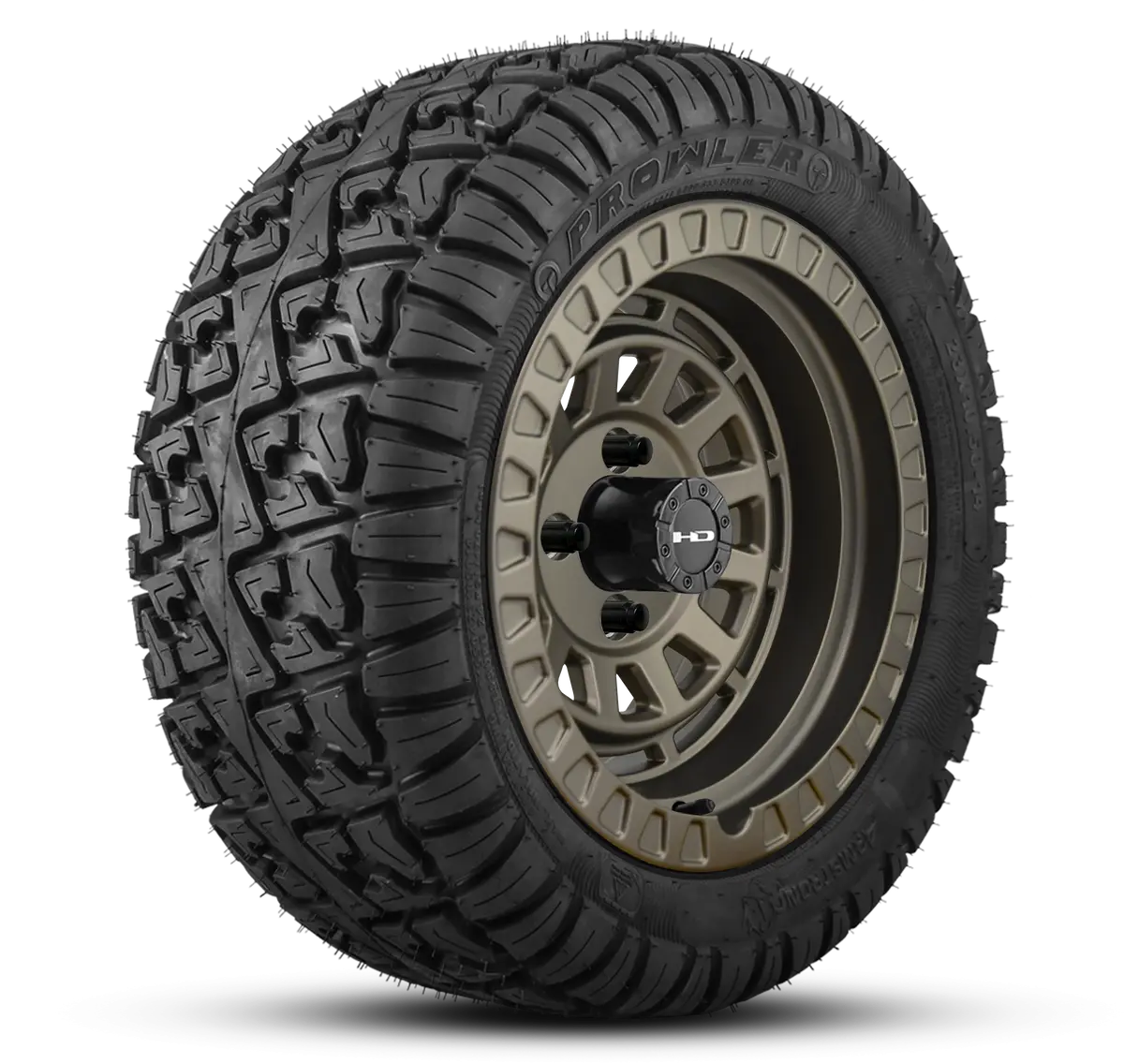 Hd Golf Wheel & Tire Package ( 1Pc ) 14X7.0 Venture All Satin Bronze W ( 1Pc ) 23 Inch A/T Tire 1