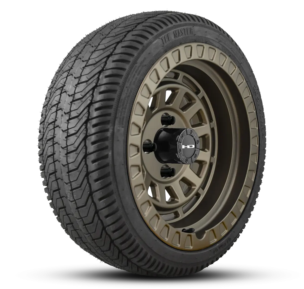 Hd Golf Wheel & Tire Package ( 1Pc ) 14X7.0 Venture All Satin Bronze W ( 1Pc ) 205/40-14 All-Season Tire 1