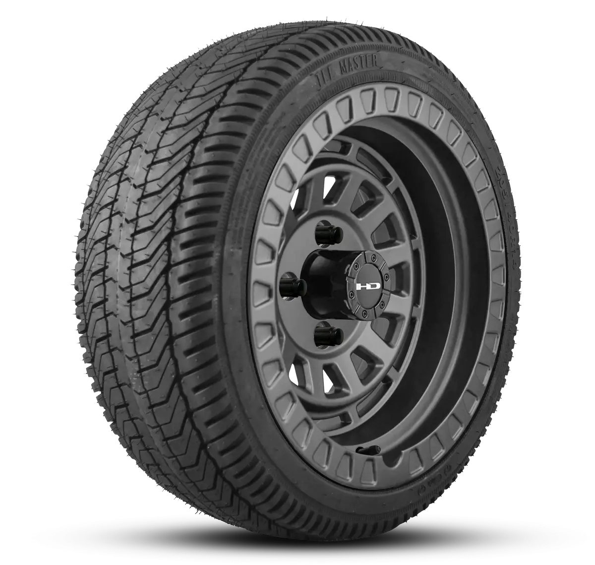 Hd Golf Wheel & Tire Package ( 1Pc ) 14X7.0 Venture All Satin Grey W ( 1Pc ) 205/40-14 All-Season Tire 1