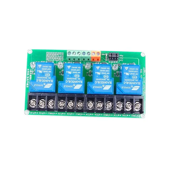 4 Channel Relay Module, 30A With Optocoupler, Isolation 24V Supports, High And Low Triger 1