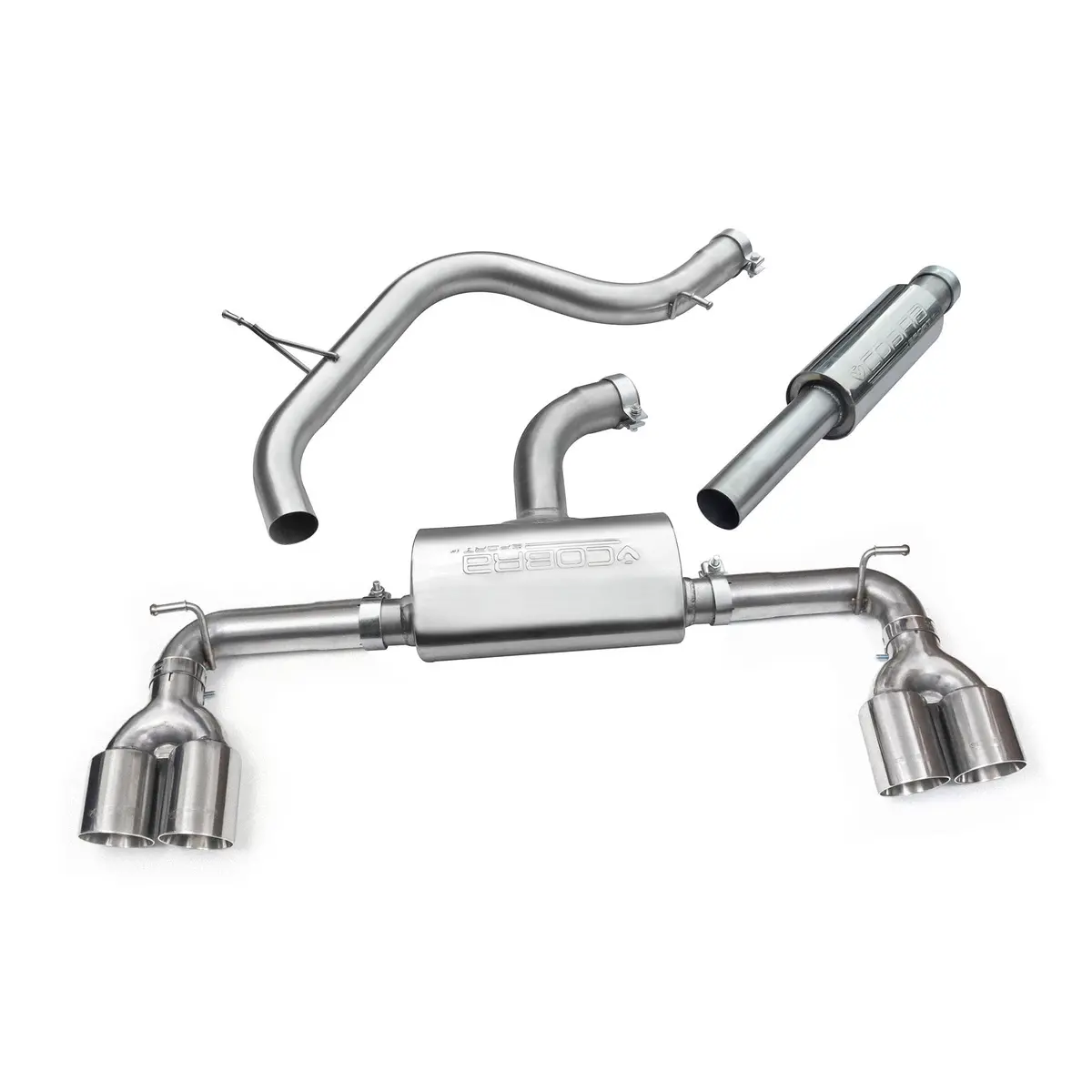 Cobra Sport Vw Golf Gti (Mk7) 2.0 Tsi (5G) (12-17) Quad Exit Cat Back Golf R Style Performance Exhaust 1